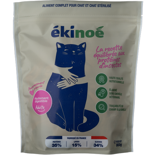 ékinoé Croquettes chat et chat stérilisé aux protéines d